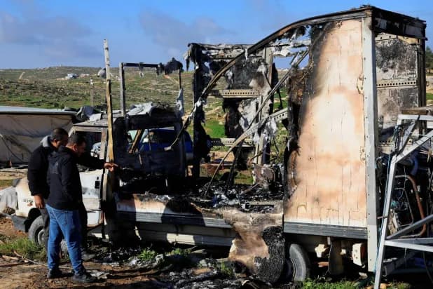Israeli settlers burn tents, vehicles in West Bank's Susiya